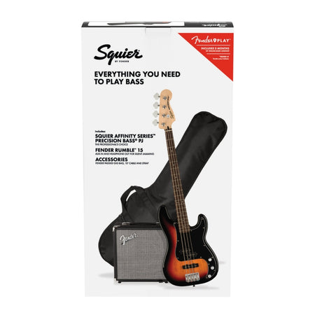 Đàn Guitar Bass Squier Affinity Series Precision Bass PJ Pack, Laurel Fingerboard, 3-Color Sunburst, #0372980000