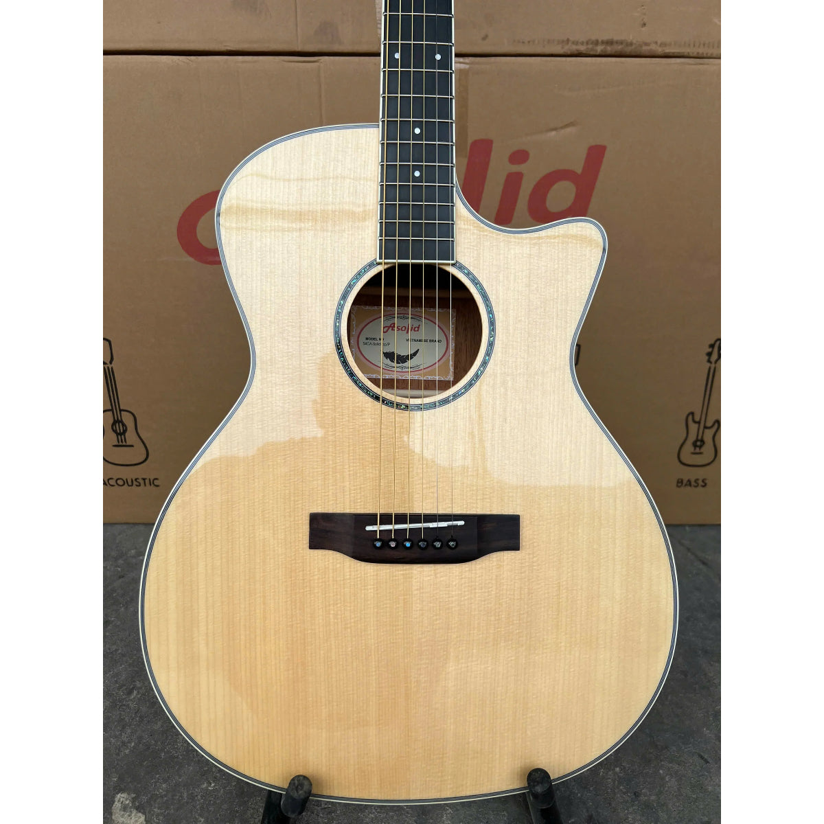 Đàn Guitar Acoustic Asolid 54CAP Solid Top, Natural