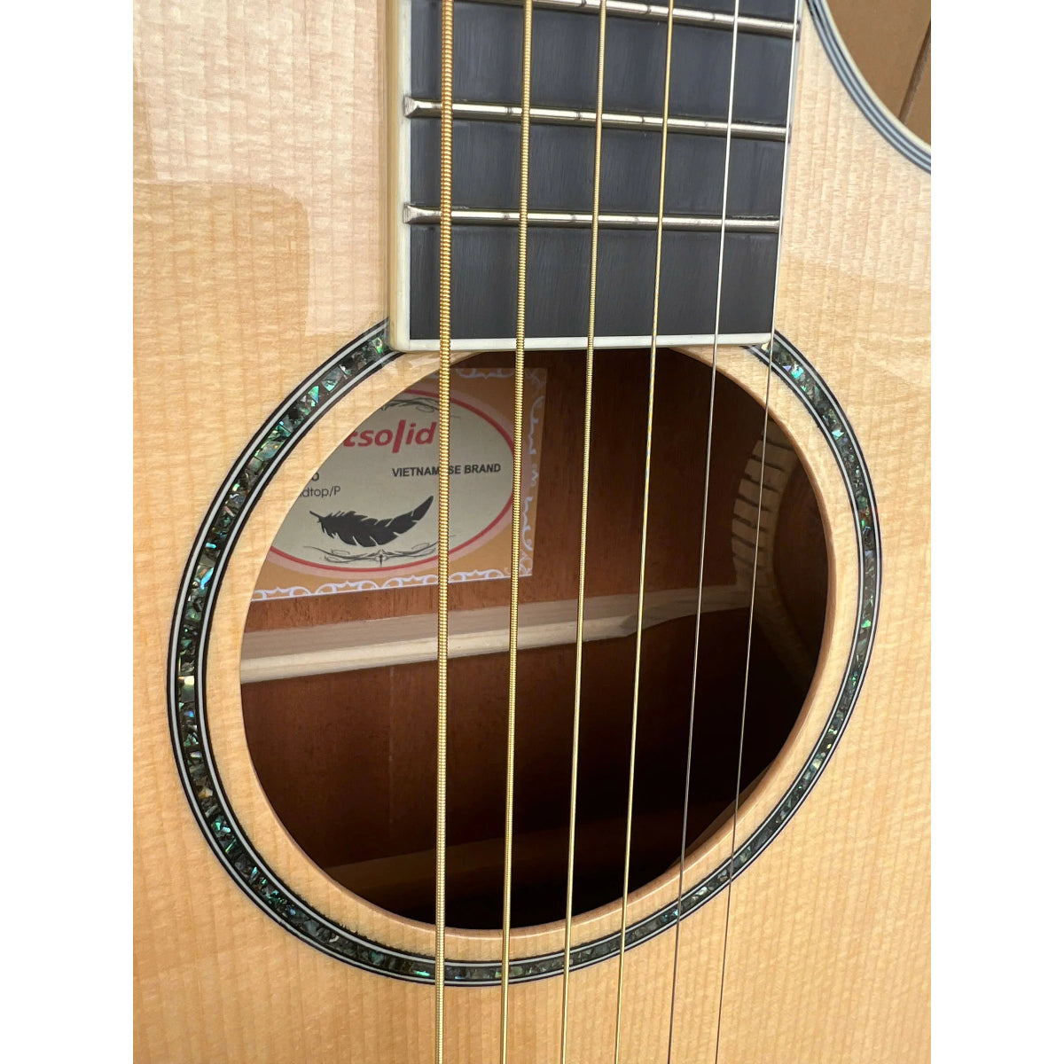 Đàn Guitar Acoustic Asolid 54CAP Solid Top, Natural