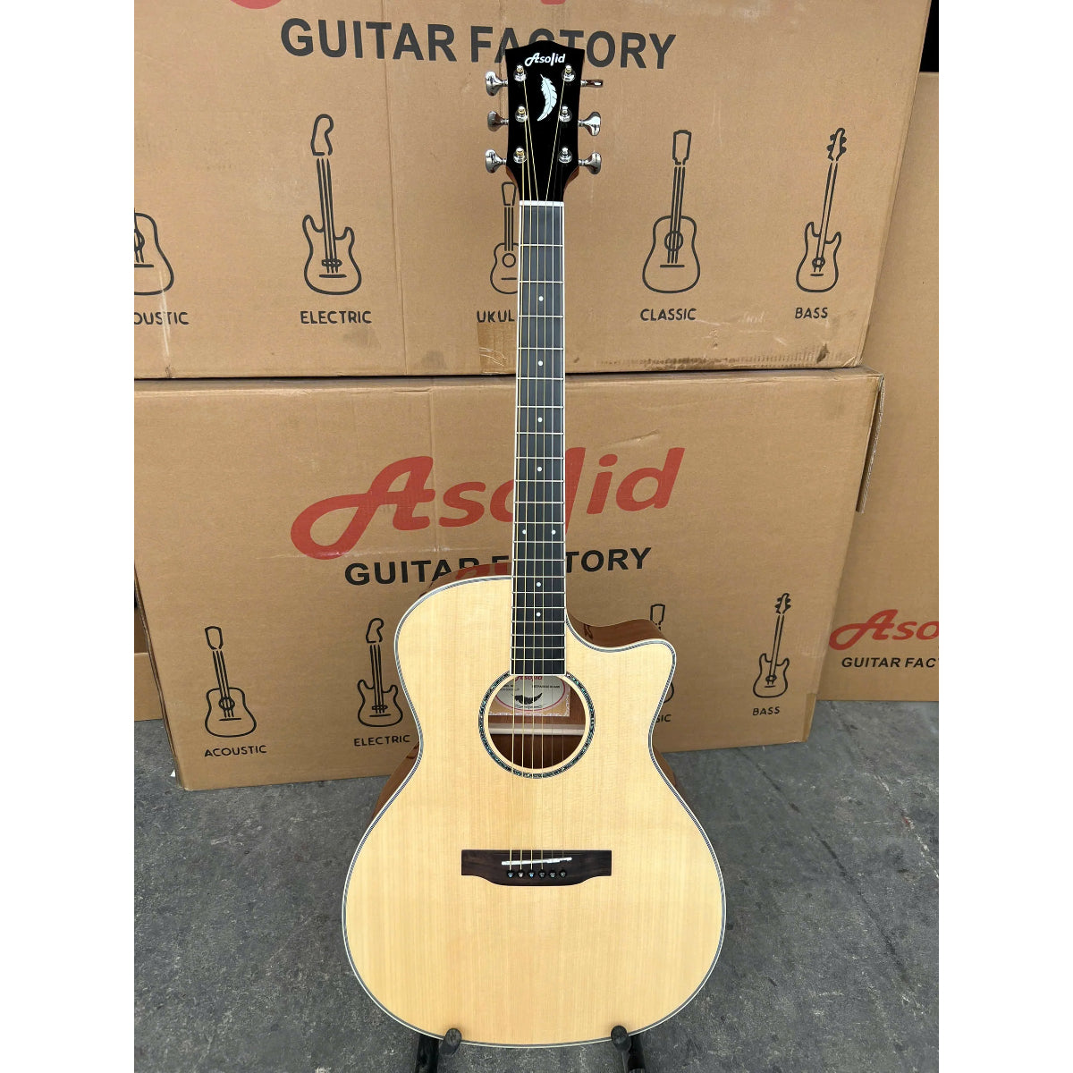 Đàn Guitar Acoustic Asolid 54CAP Solid Top, Natural