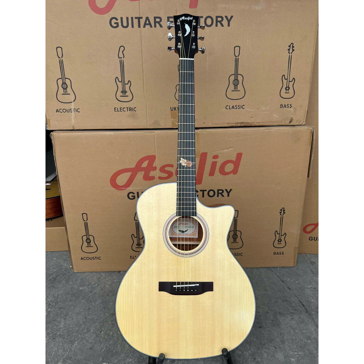 Đàn Guitar Acoustic Asolid 54GA Solid Top, Natural