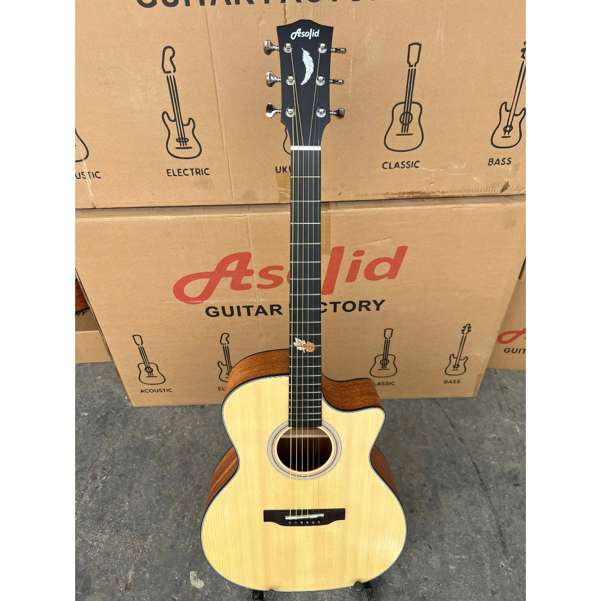 Đàn Guitar Acoustic Asolid 54GA Solid Top, Natural
