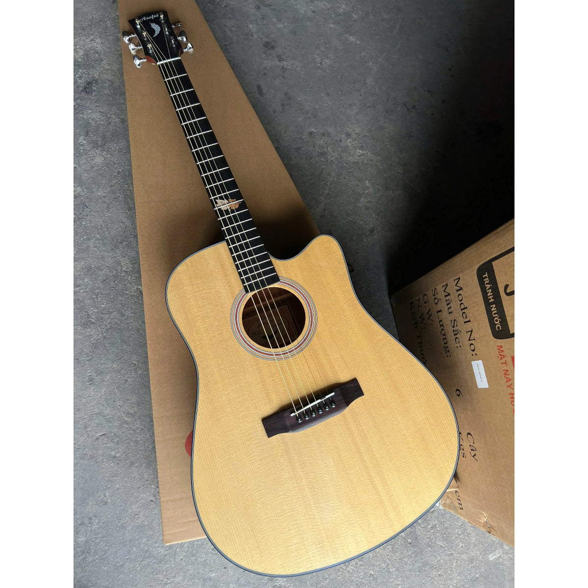 Đàn Guitar Acoustic Asolid 54GD Solid Top, Natural
