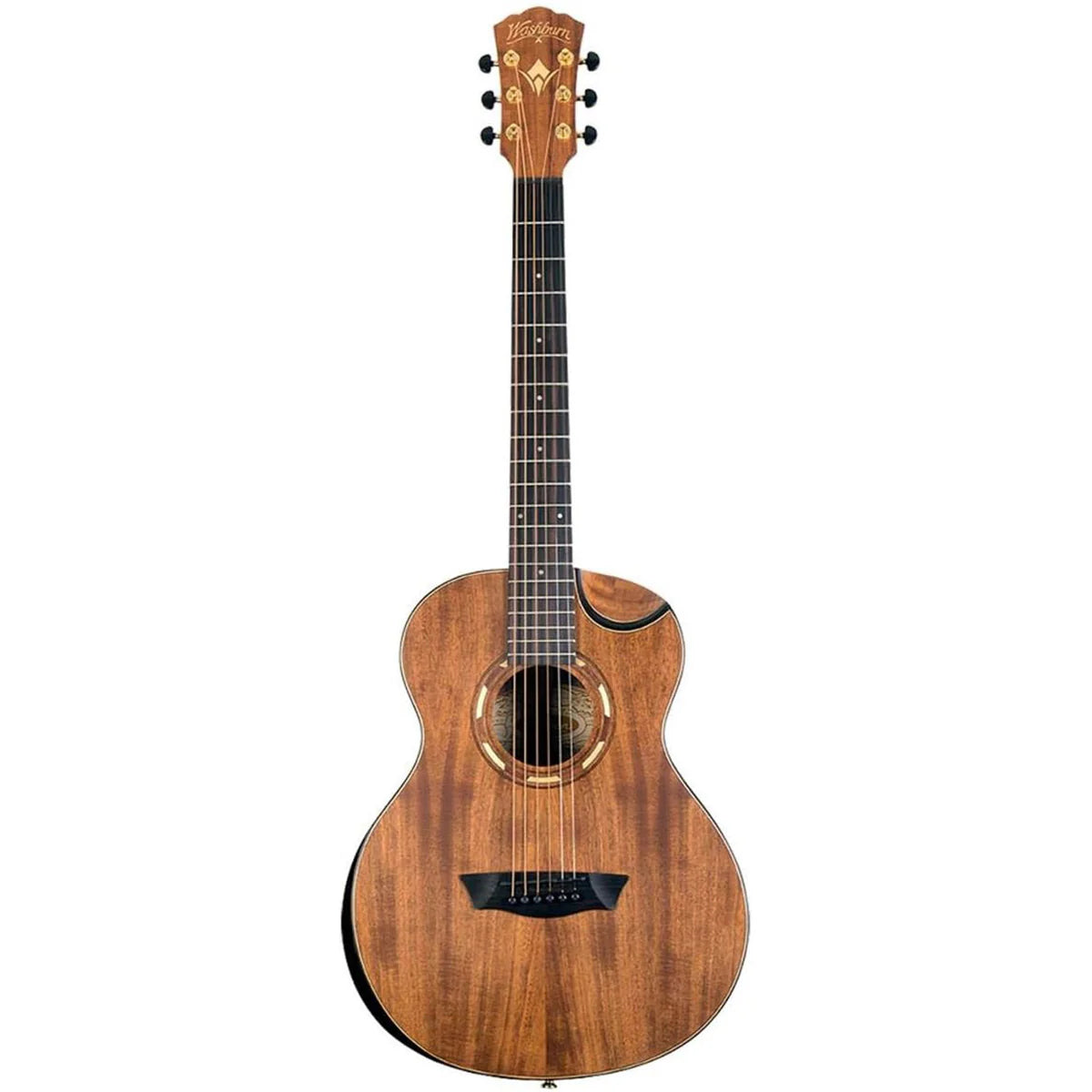 Đàn Guitar Acoustic Washburn G55 Mini, Koa with Armrest