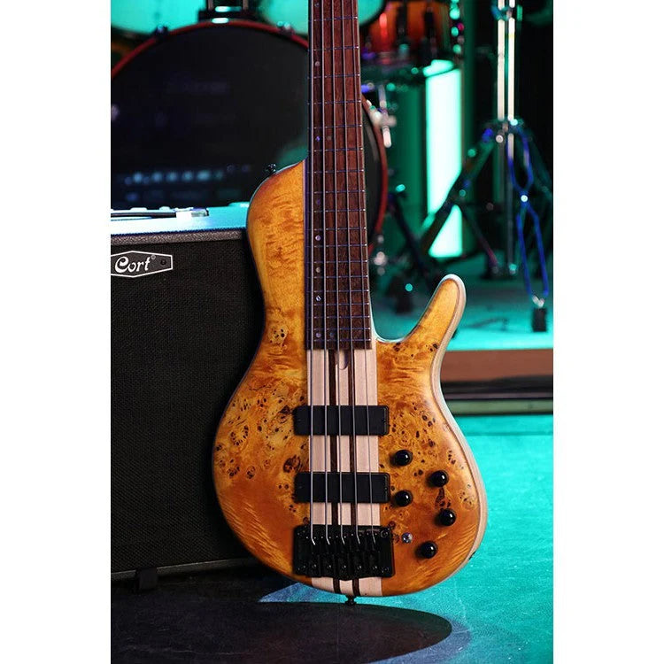 Đàn Guitar Bass Cort A5 Plus SC, Amber Open Pore