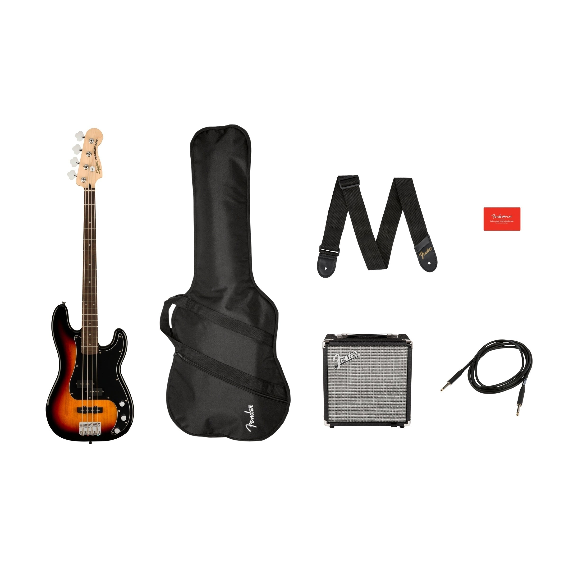 Đàn Guitar Bass Squier Affinity Series Precision Bass PJ Pack, Laurel Fingerboard, 3-Color Sunburst, #0372980000