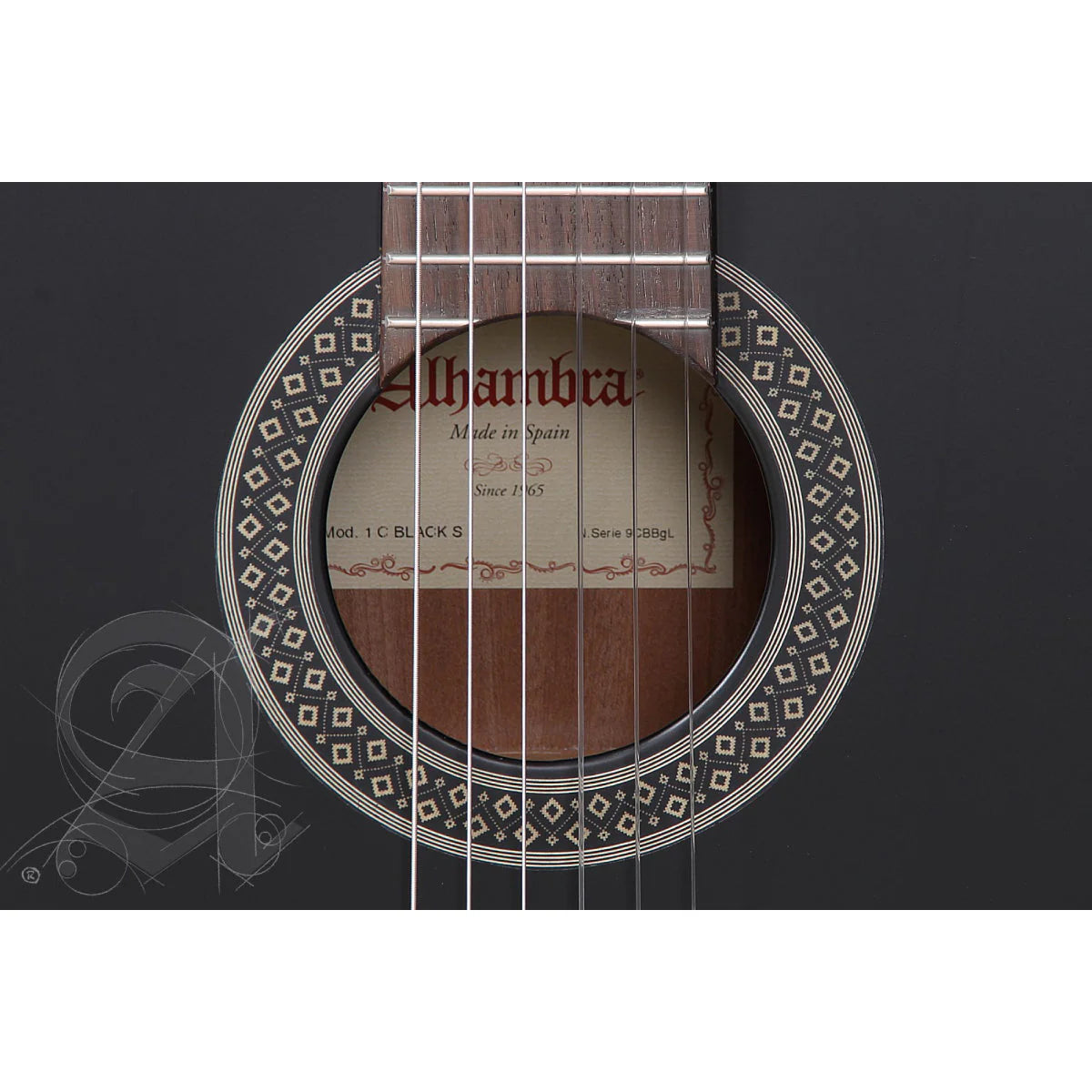 Đàn Guitar Classic Alhambra 1C Black Satin