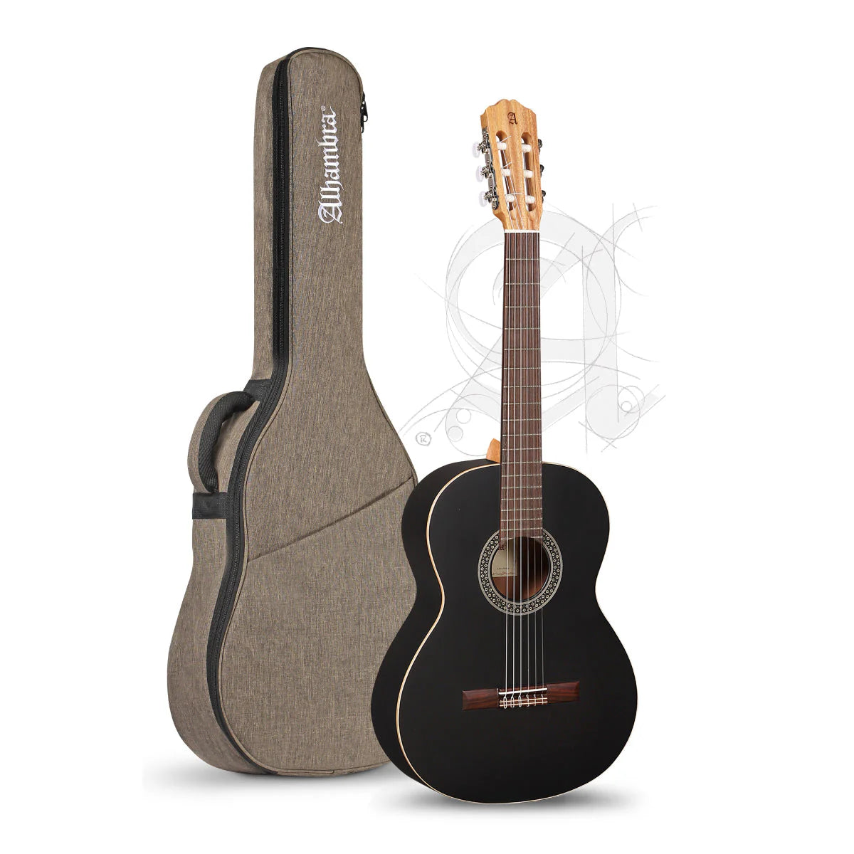 Đàn Guitar Classic Alhambra 1C Black Satin