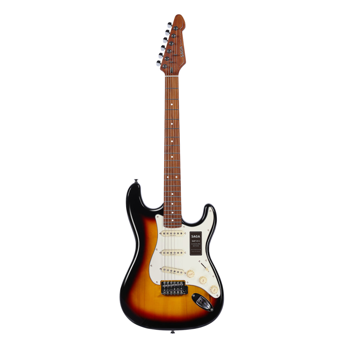 Đàn Guitar Điện Saga Dazzles Series SMF1314 SSS, Roasted Maple Fingerboard
