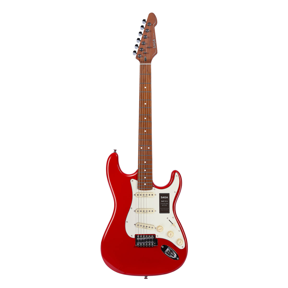 Đàn Guitar Điện Saga Dazzles Series SMF1314 SSS, Roasted Maple Fingerboard