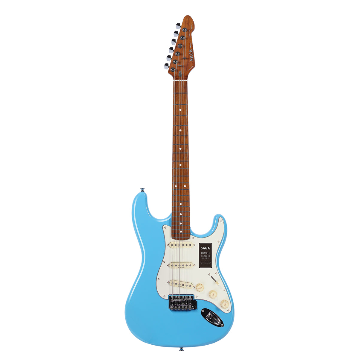 Đàn Guitar Điện Saga Dazzles Series SMF1314 SSS, Roasted Maple Fingerboard
