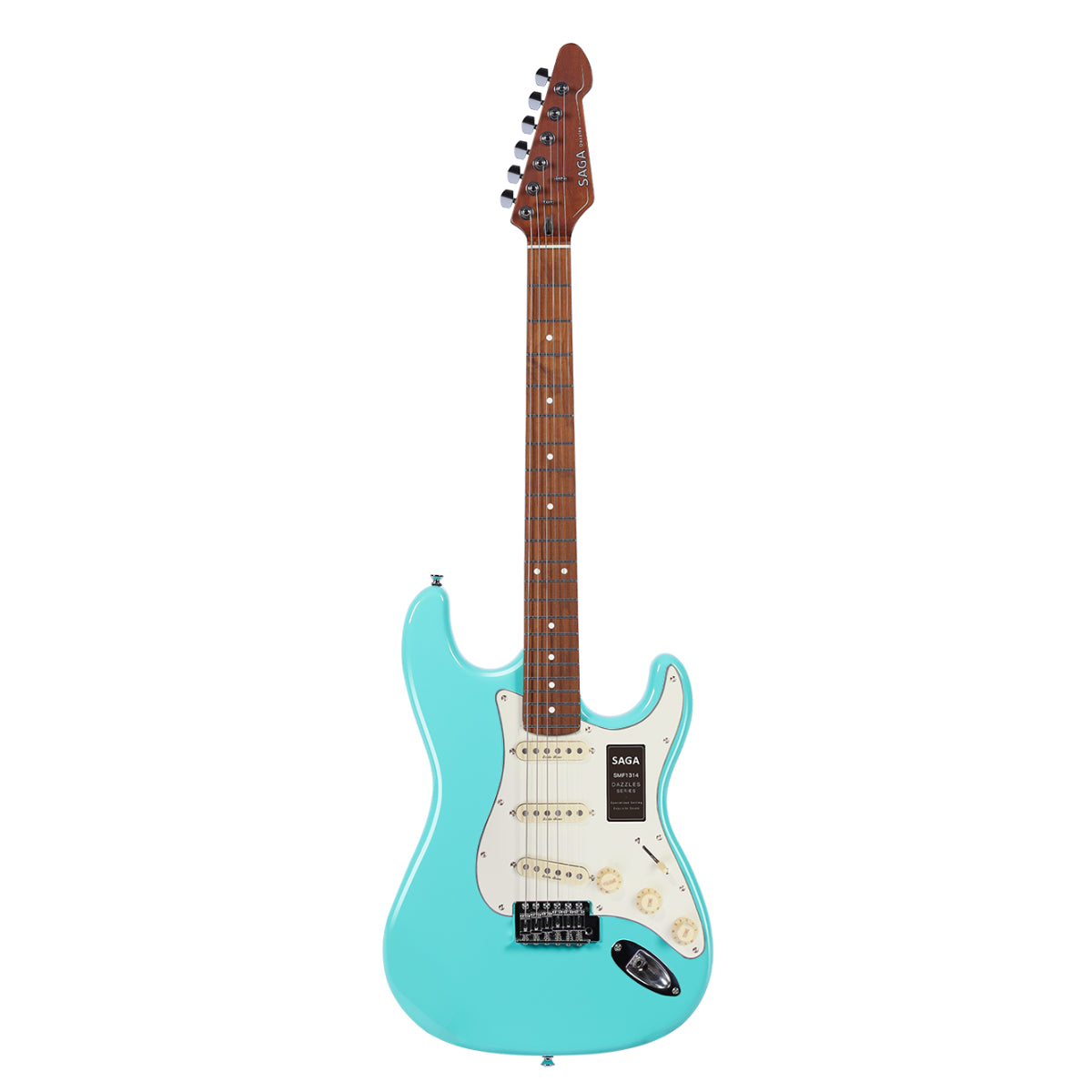 Đàn Guitar Điện Saga Dazzles Series SMF1314 SSS, Roasted Maple Fingerboard