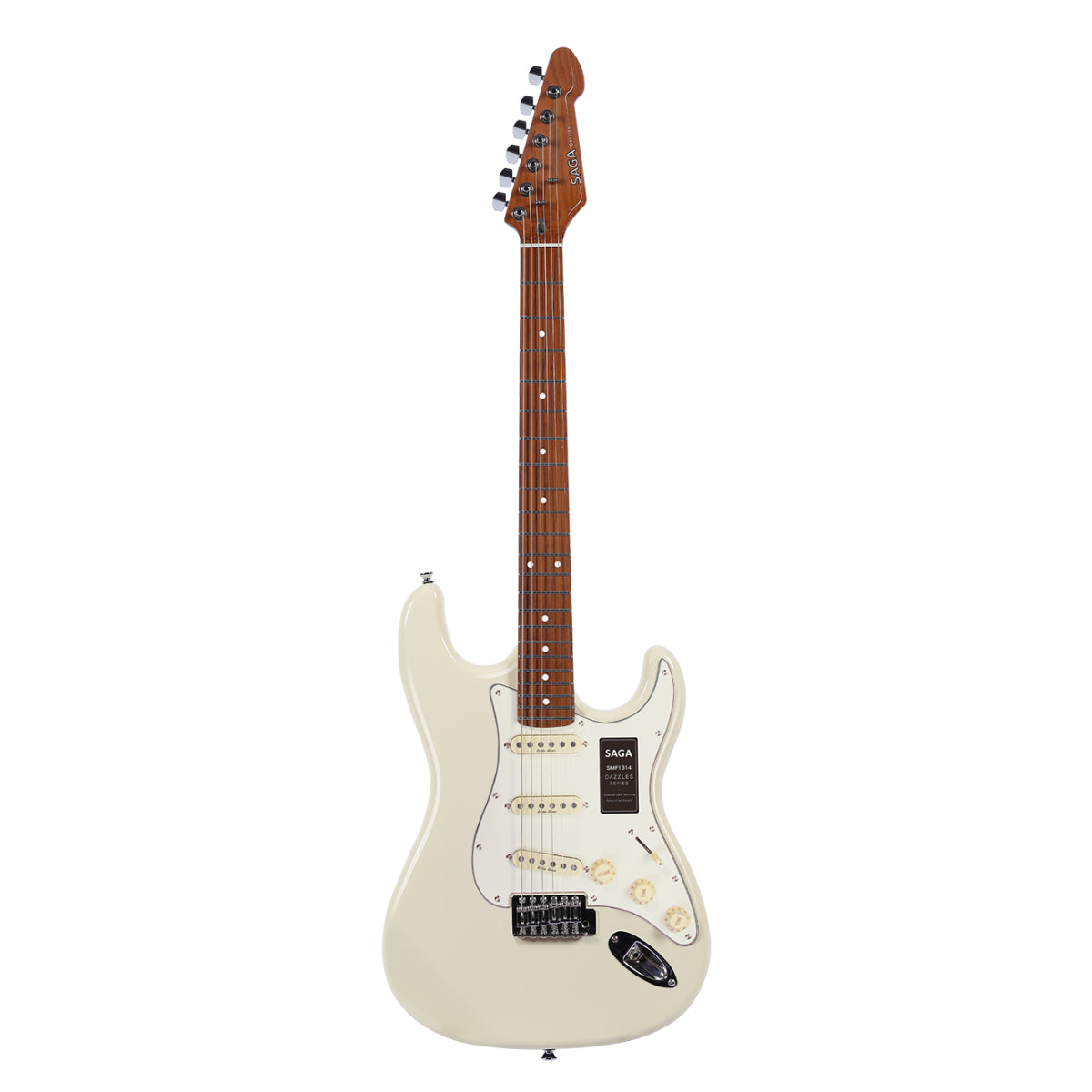 Đàn Guitar Điện Saga Dazzles Series SMF1314 SSS, Roasted Maple Fingerboard