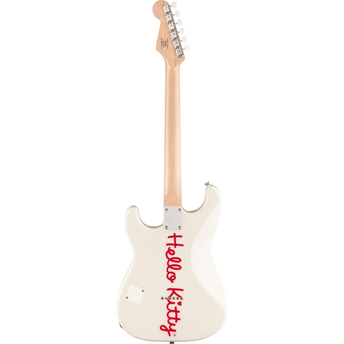 Đàn Guitar Điện Squier Hello Kitty Stratocaster, Maple Fingerboard, White, #0379102980