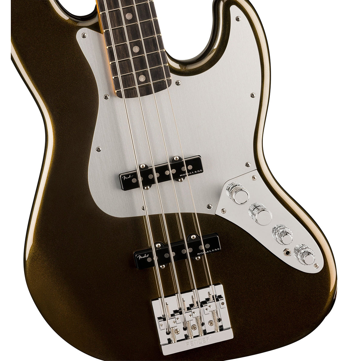 Fender American Ultra II Jazz Bass Guitar, Texas Tea, #0199111790