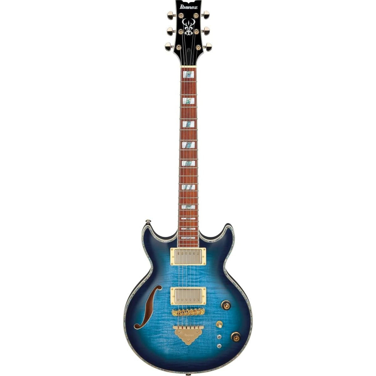 Đàn Guitar Điện Ibanez AR520HFM Hollowbody, HH, Light Blue Burst
