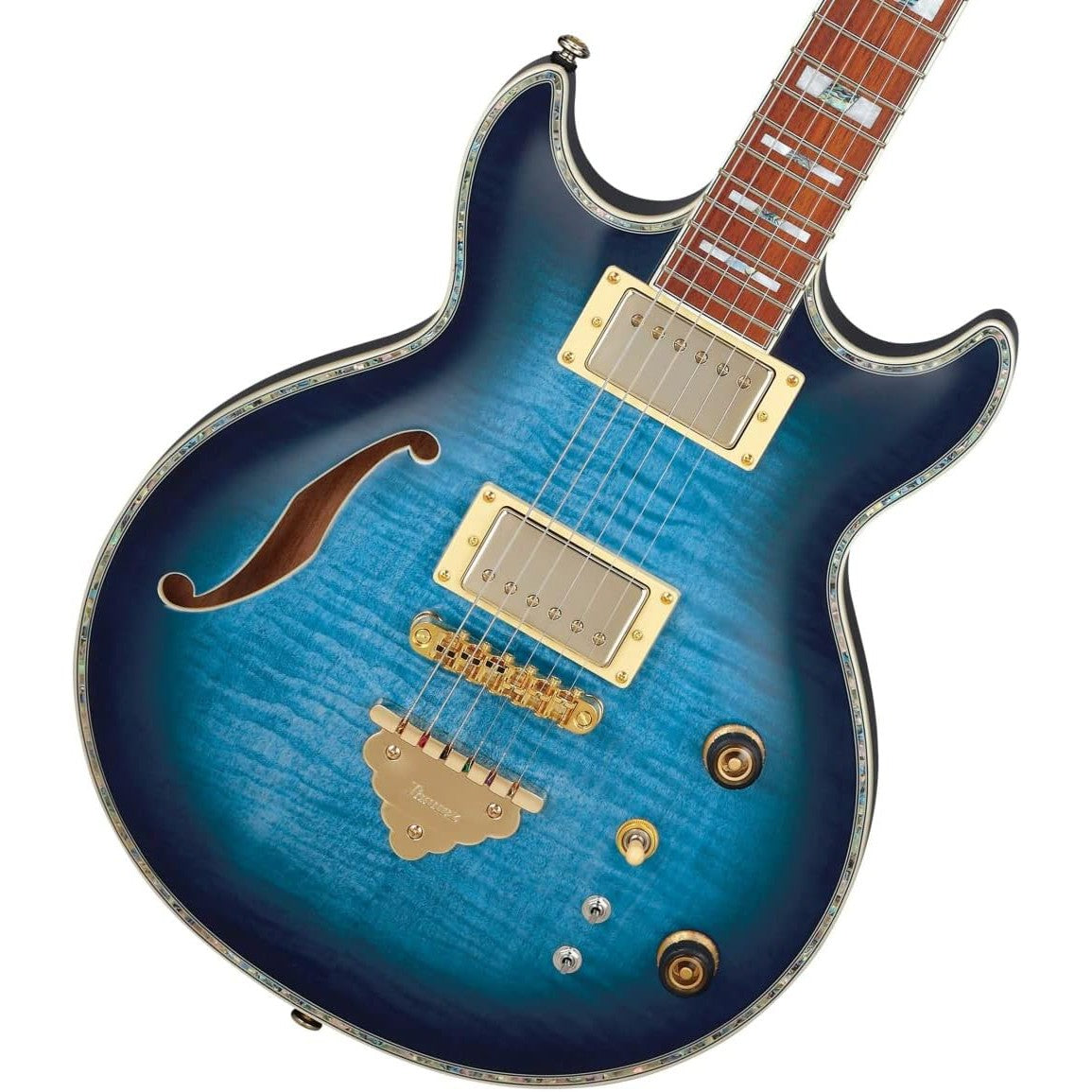 Đàn Guitar Điện Ibanez AR520HFM Hollowbody, HH, Light Blue Burst