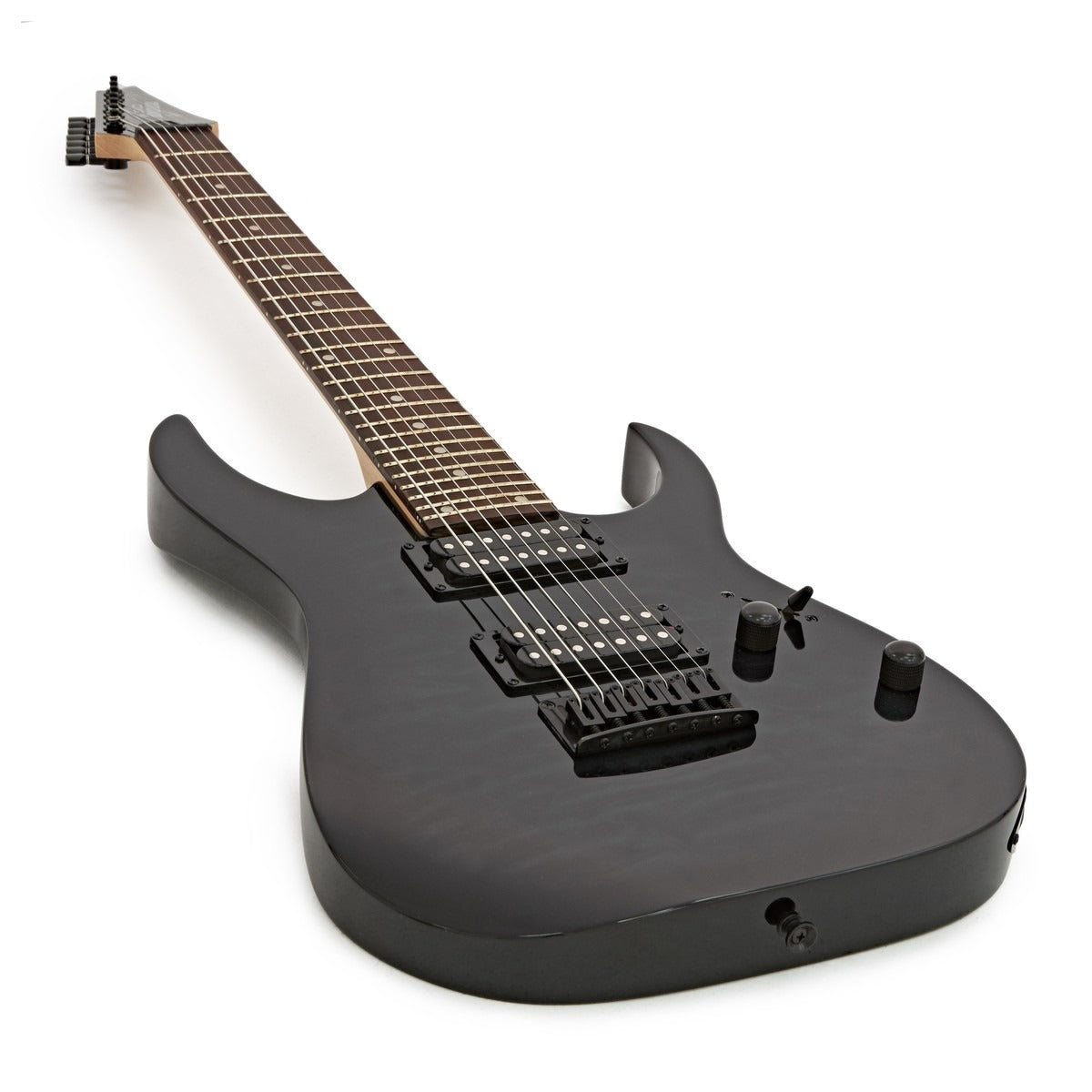 Đàn Guitar Điện Ibanez GRG7221QA, HH, 7 Dây, RG Gio Series, Transparent Black Sunburst