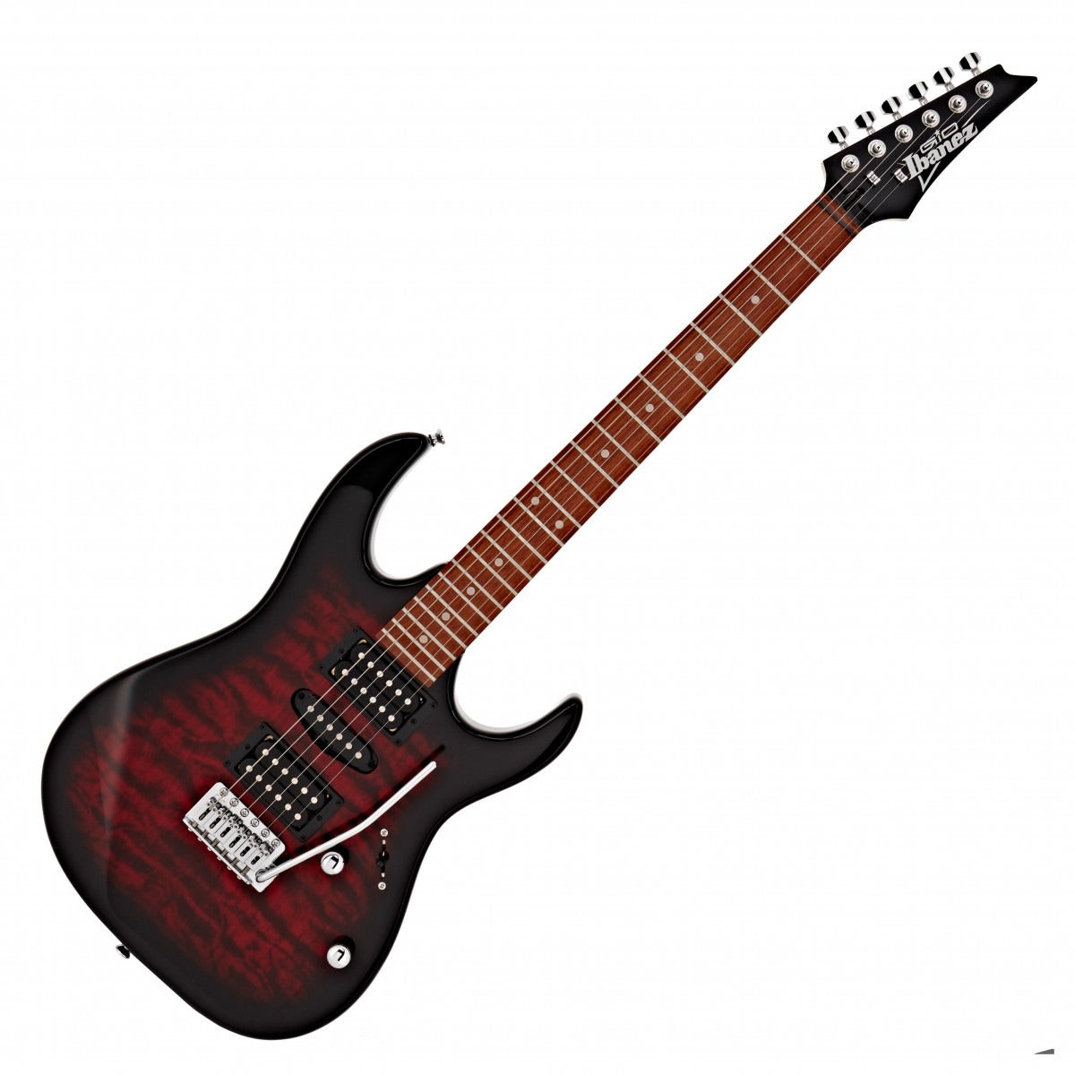Đàn Guitar Điện Ibanez GRX70QA, HSH, RG Gio Series, Transparent Red Burst