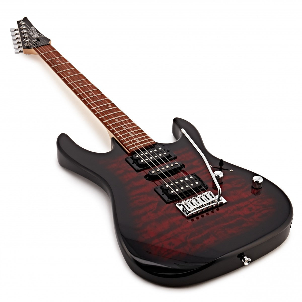 Đàn Guitar Điện Ibanez GRX70QA, HSH, RG Gio Series, Transparent Red Burst
