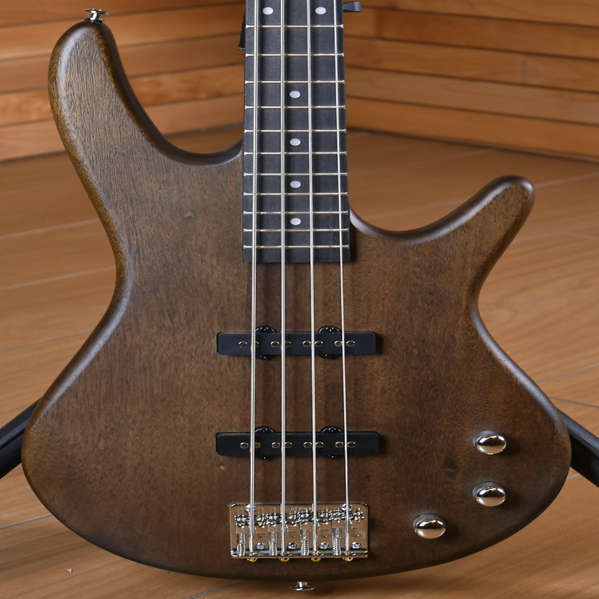 Đàn Guitar Bass Ibanez SR GIO, Ibanez GSR180, Transparent Light Brown Flat