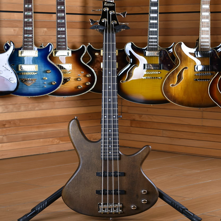 Đàn Guitar Bass Ibanez SR GIO, Ibanez GSR180, Transparent Light Brown Flat