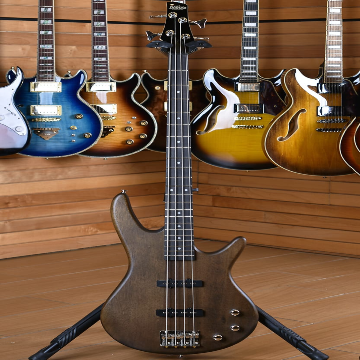 Đàn Guitar Bass Ibanez SR GIO, Ibanez GSR180, Transparent Light Brown Flat