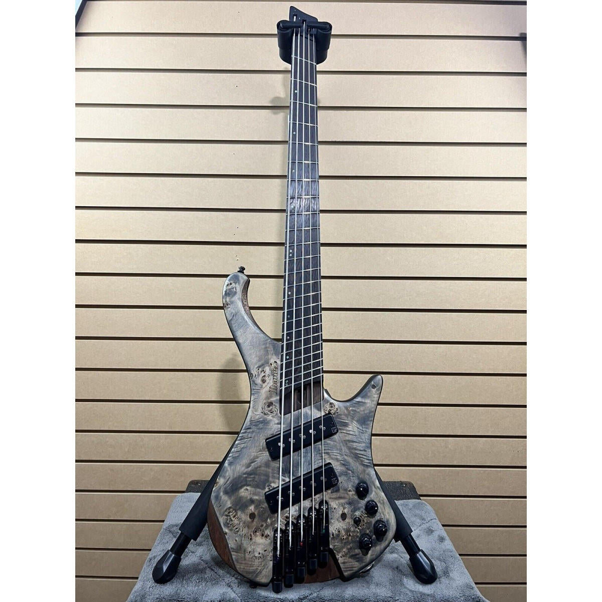 Đàn Guitar Bass 5-Dây Ibanez Bass Workshop, Ibanez EHB1505MS, Black Ice Flat w/Bag