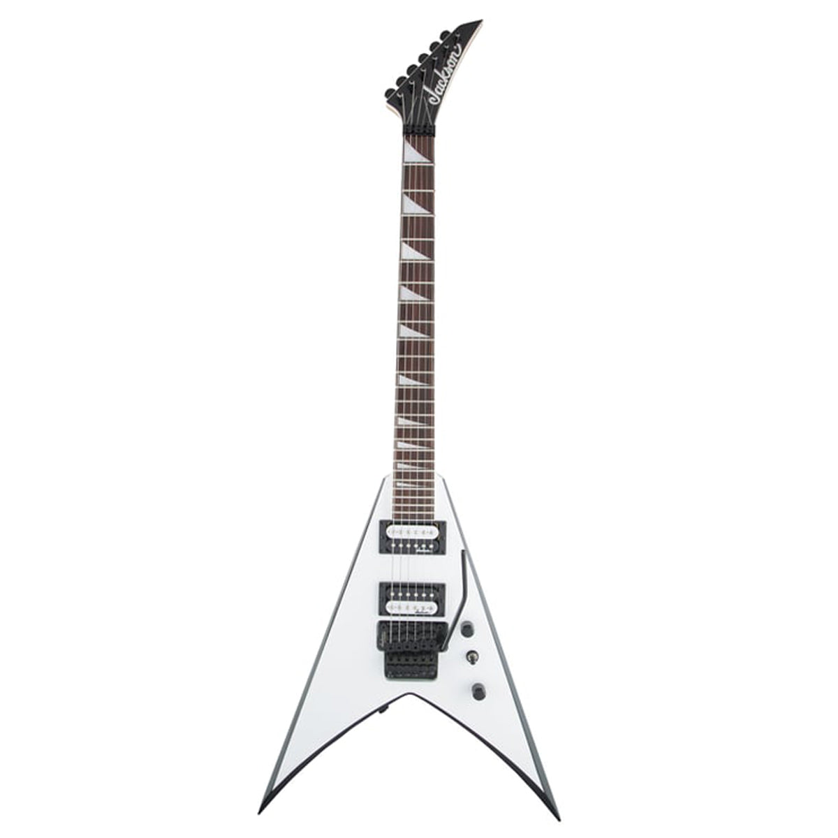 Đàn Guitar Điện Jackson JS Series King V JS32, HH, White with Black Bevels, #2910224577