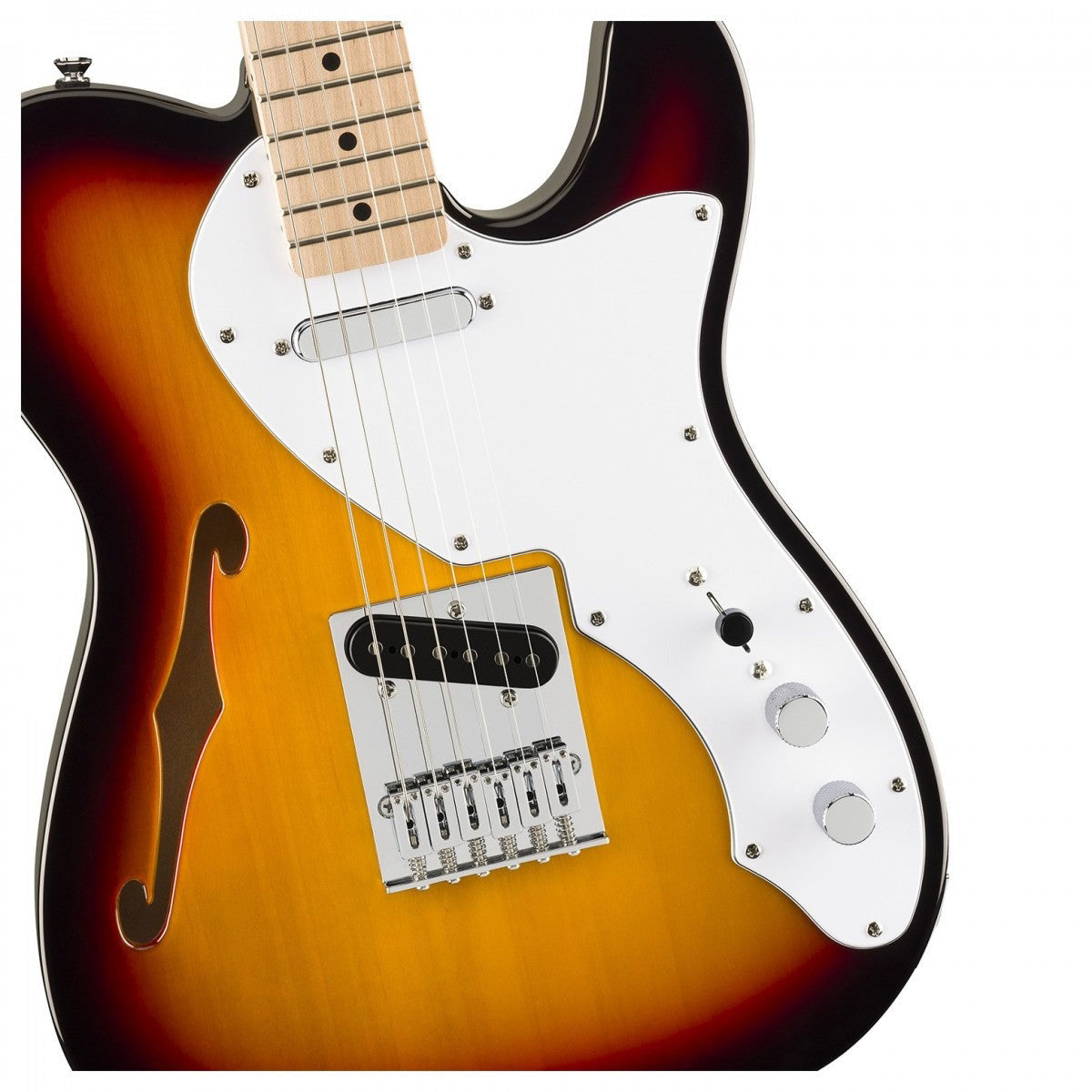 Đàn Guitar Điện Squier Affinity Series Telecaster Thinline, Maple Fingerboard, 3-Color Sunburst, #0378272500