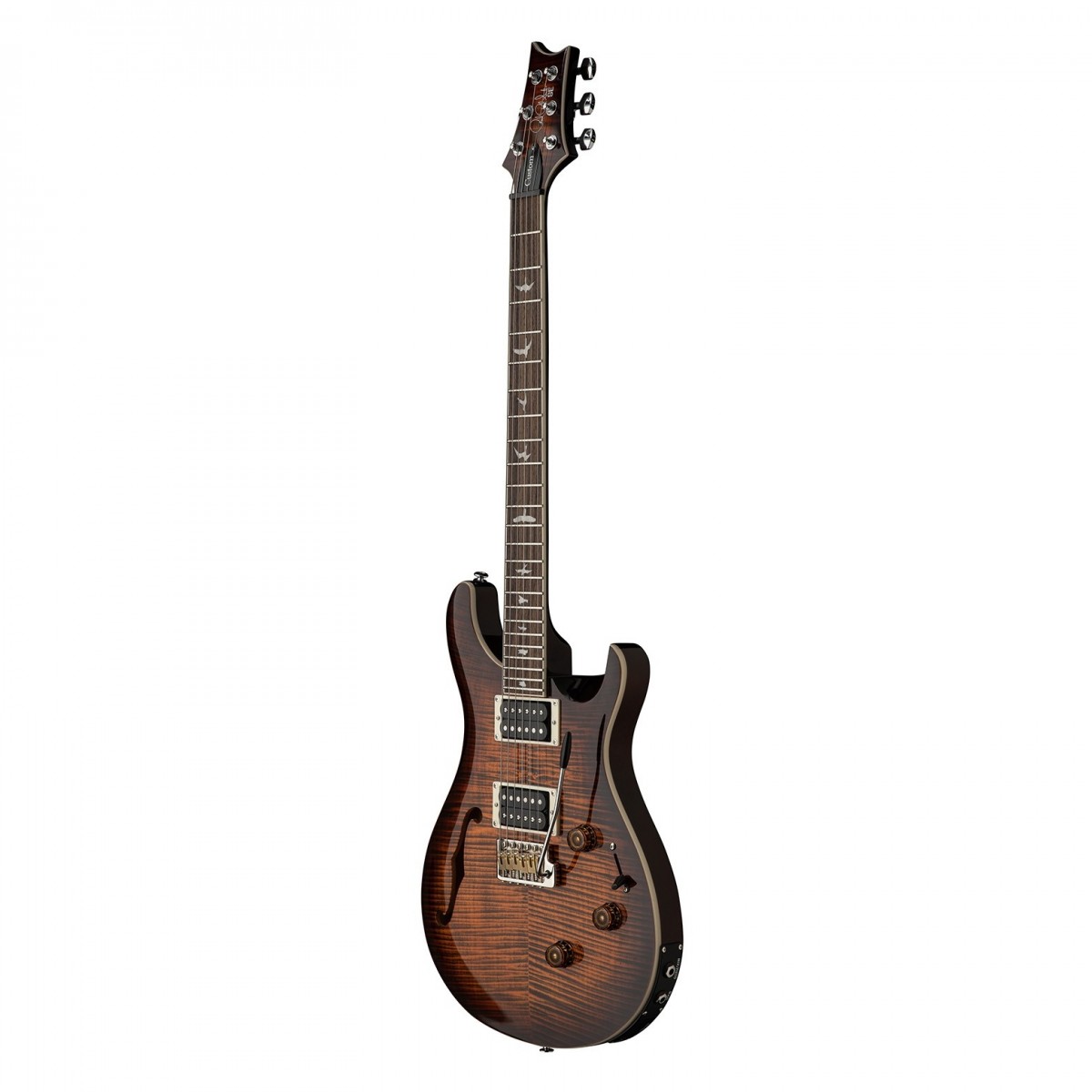 Đàn Guitar Điện PRS SE Custom 24 Semi-Hollowbody Piezo, Orange Tiger Smokeburst