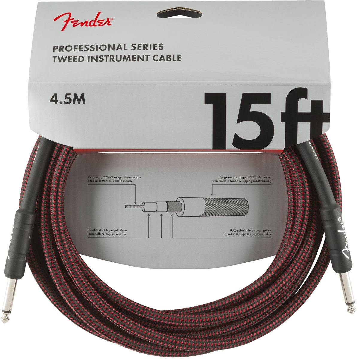 Dây Cáp Kết Nối Fender Professional Series Instrument Cable, Tweed - Việt Music