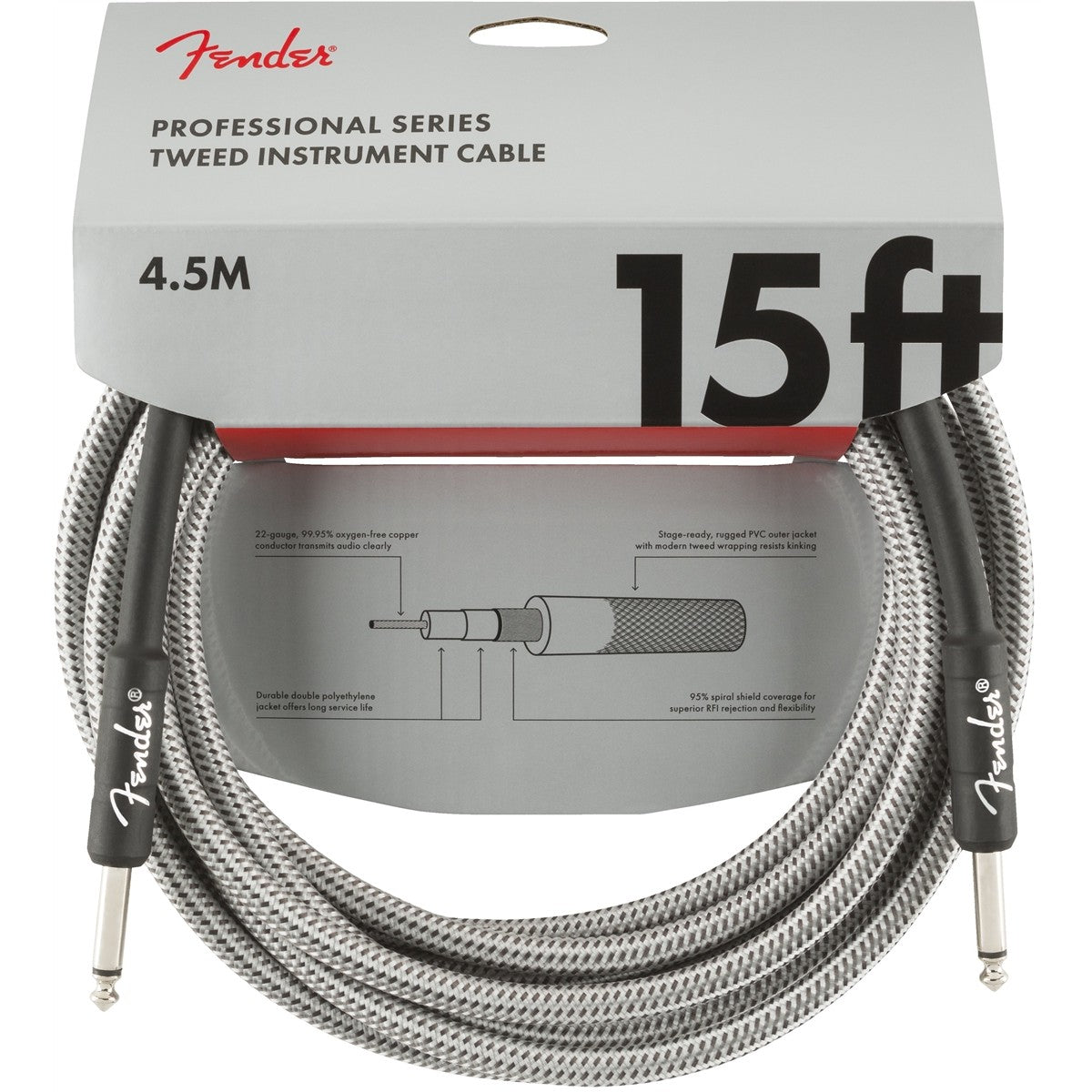 Dây Cáp Kết Nối Fender Professional Series Instrument Cable, Tweed - Việt Music