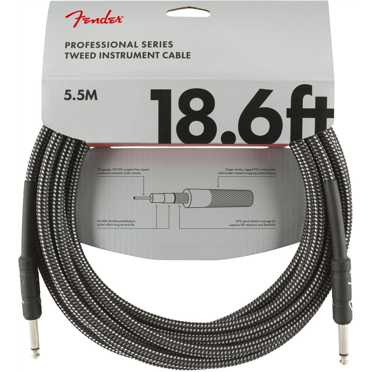 Dây Cáp Kết Nối Fender Professional Series Instrument Cable, Tweed - Việt Music