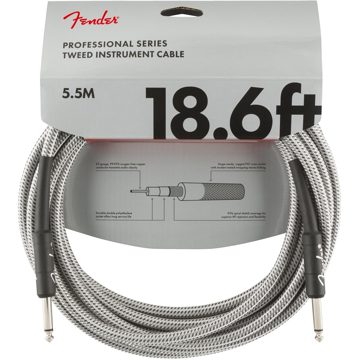 Dây Cáp Kết Nối Fender Professional Series Instrument Cable, Tweed - Việt Music