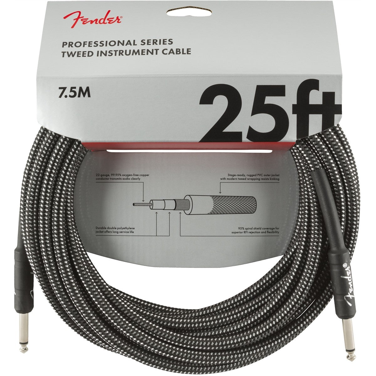 Dây Cáp Kết Nối Fender Professional Series Instrument Cable, Tweed - Việt Music