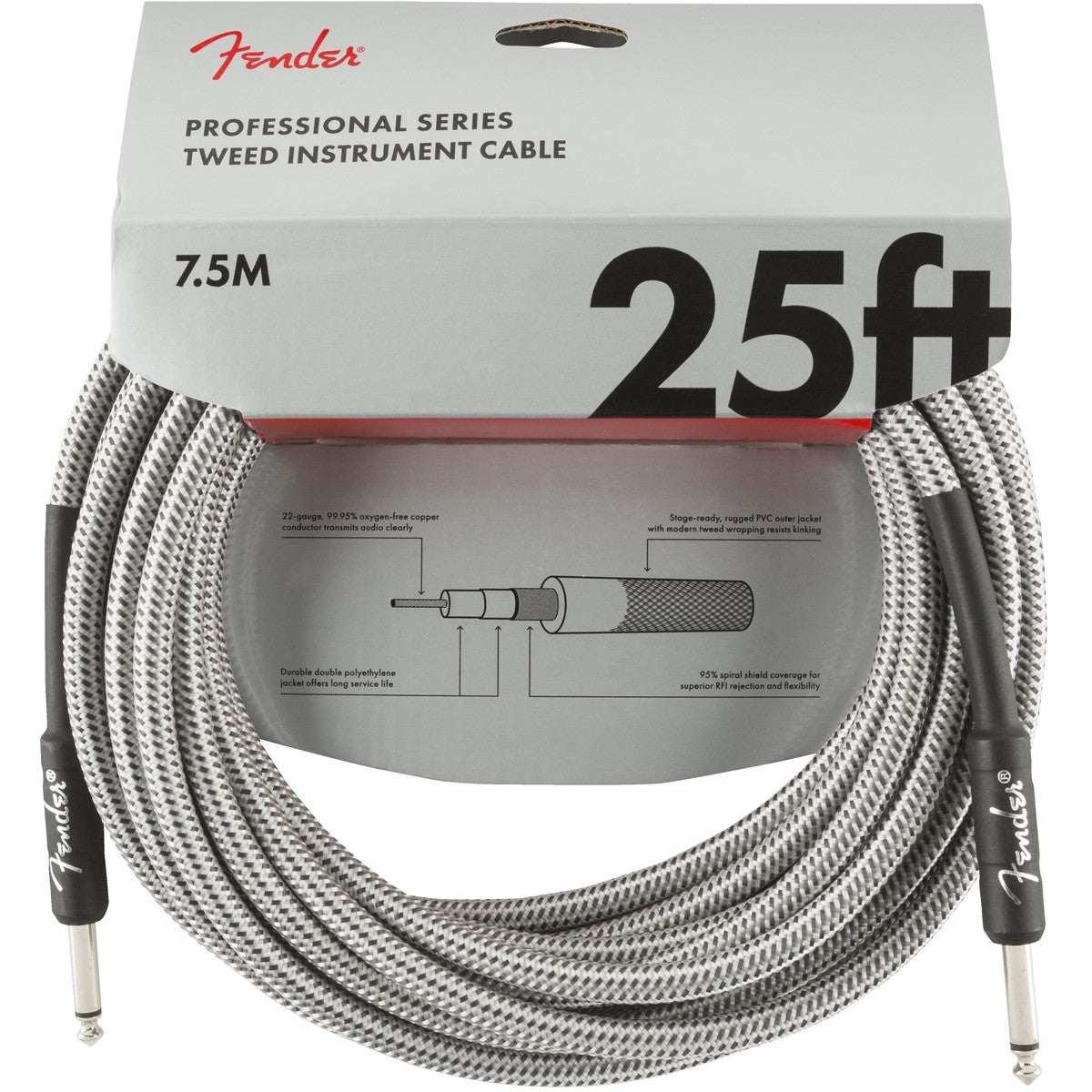 Dây Cáp Kết Nối Fender Professional Series Instrument Cable, Tweed - Việt Music