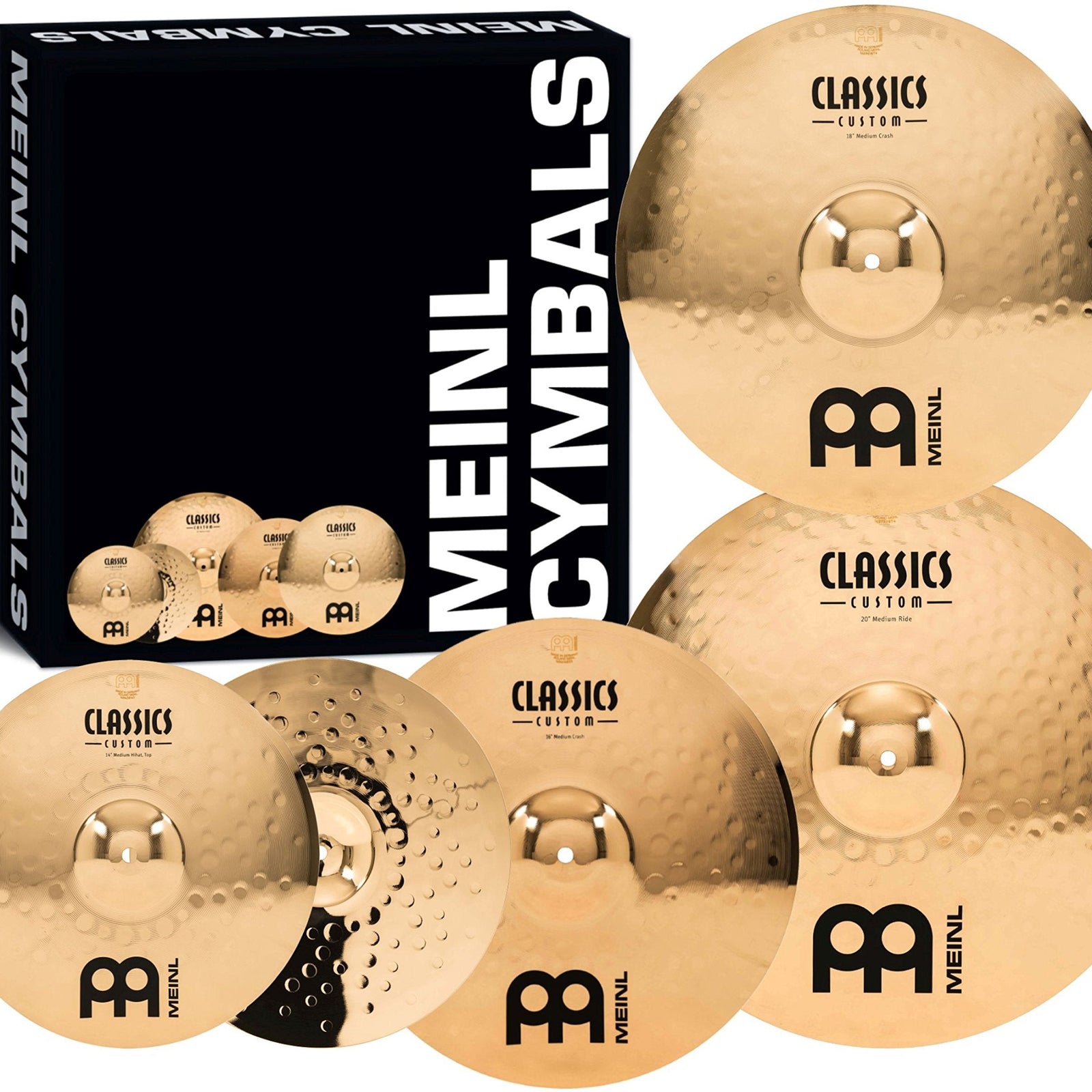 Cymbal Meinl CC141620+18 Classics Custom Medium, Cymbal Set