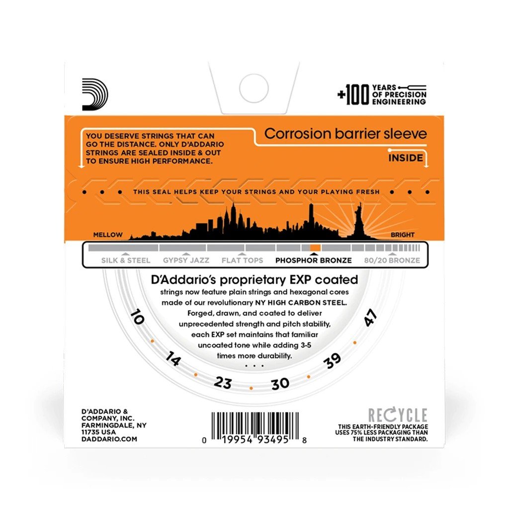 Dây Đàn Guitar Acoustic D'Addario Coated Phosphor Bronze - Việt Music