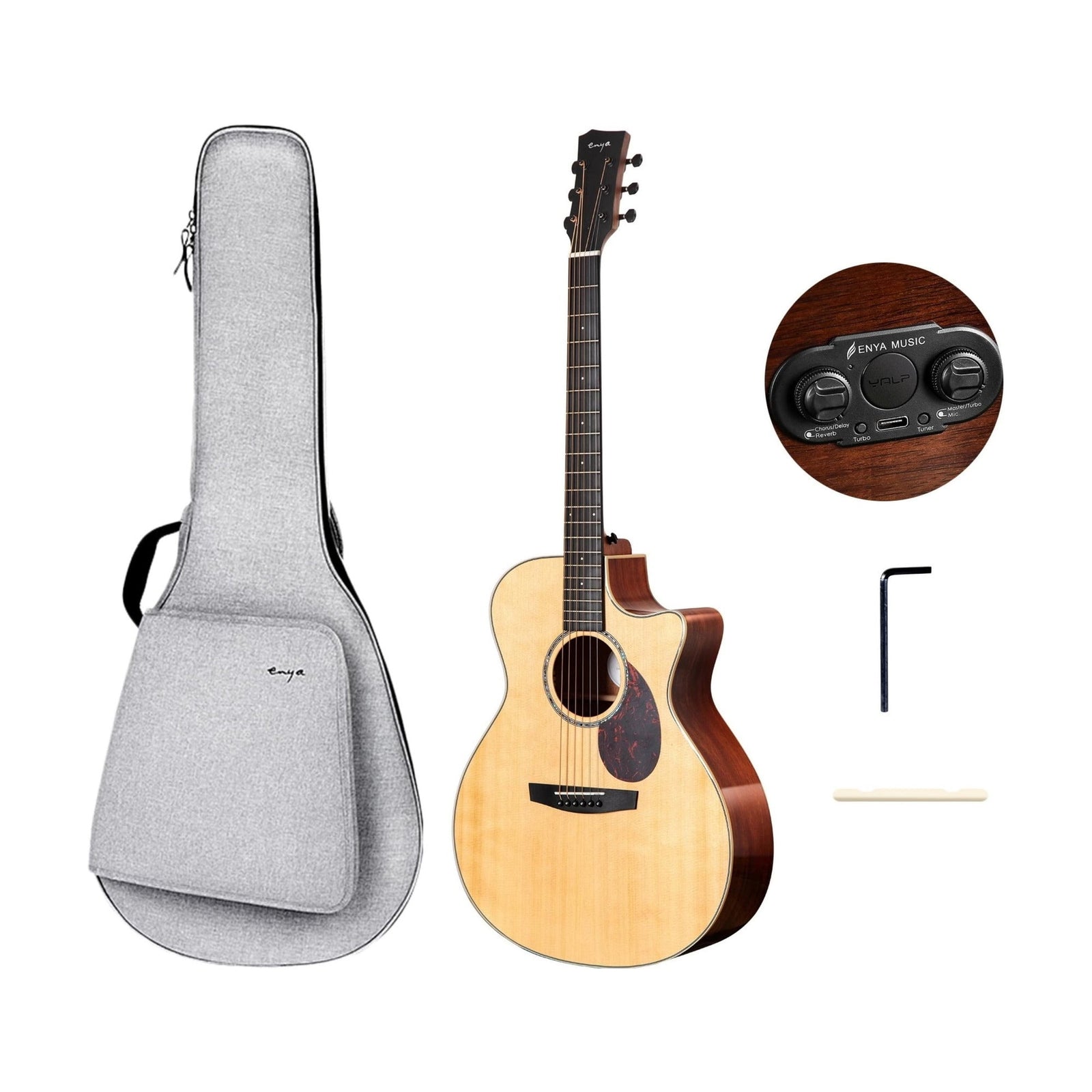 Đàn Guitar Acoustic Enya EGA-Q1M EQ - Việt Music