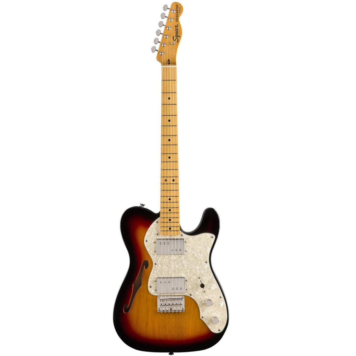 Đàn Guitar Điện Squier Classic Vibe 70s Telecaster Thinline, Maple Fingerboard, 3-Color Sunburst, #0374070500