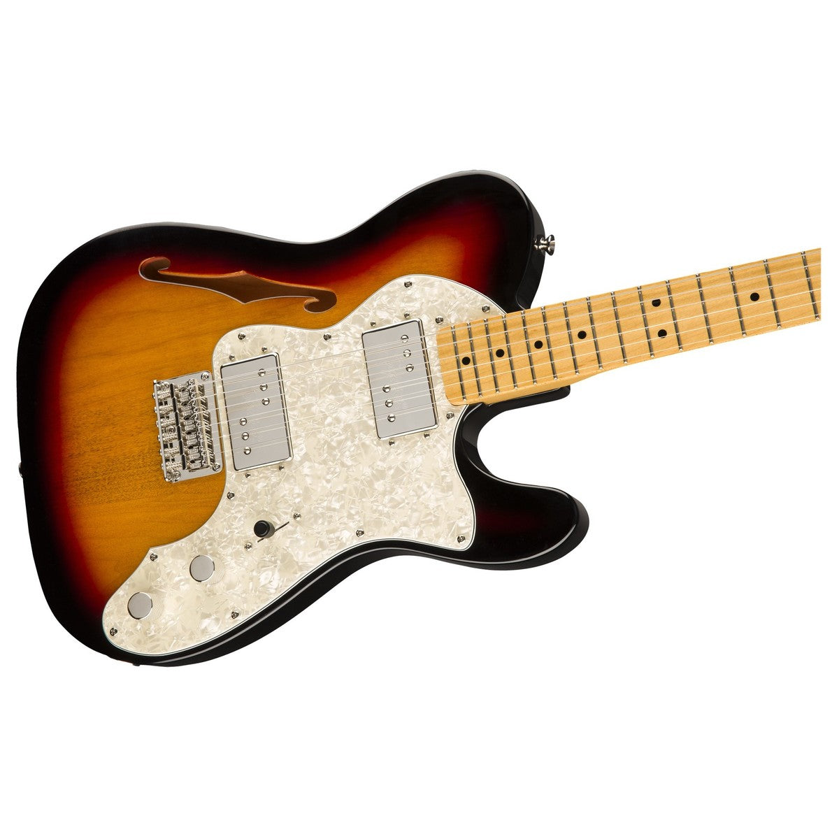 Đàn Guitar Điện Squier Classic Vibe 70s Telecaster Thinline, Maple Fingerboard, 3-Color Sunburst, #0374070500