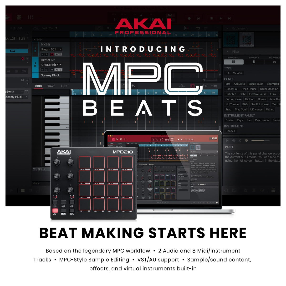 MIDI Pad Controller Akai MPD 218 – TNC Hanoi